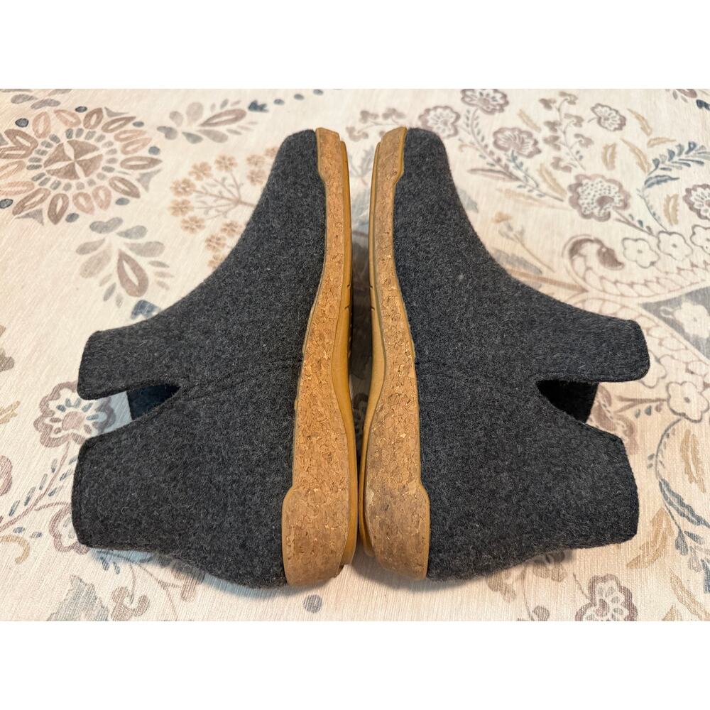 Taos Good Wool Boots Charcoal Gray Felt Slippers Shoes Unisex Size EU 41 US W 10 - Picture 7 of 9
